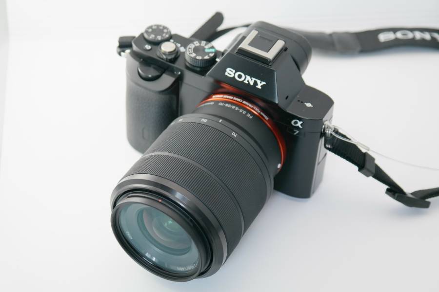 Closeup view of Sony A7