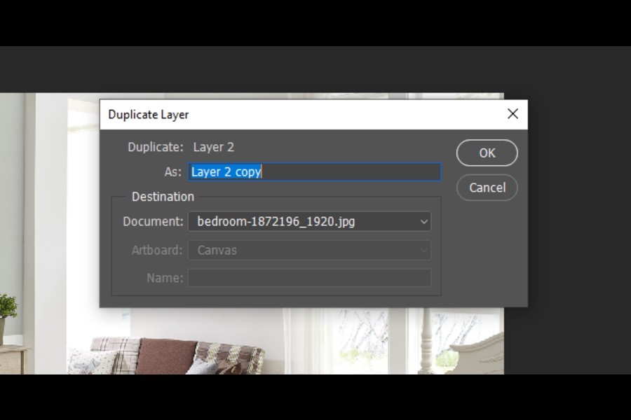 Duplicating a layer in Photoshop